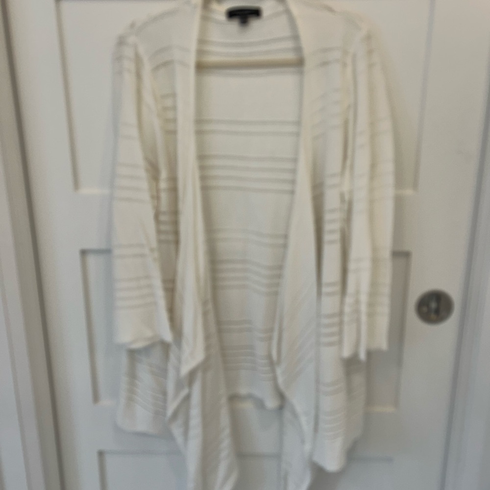 Cable & Gauge Cream Striped Cardigan
